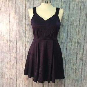 BCBG Generation purple sheen key hole mini dress